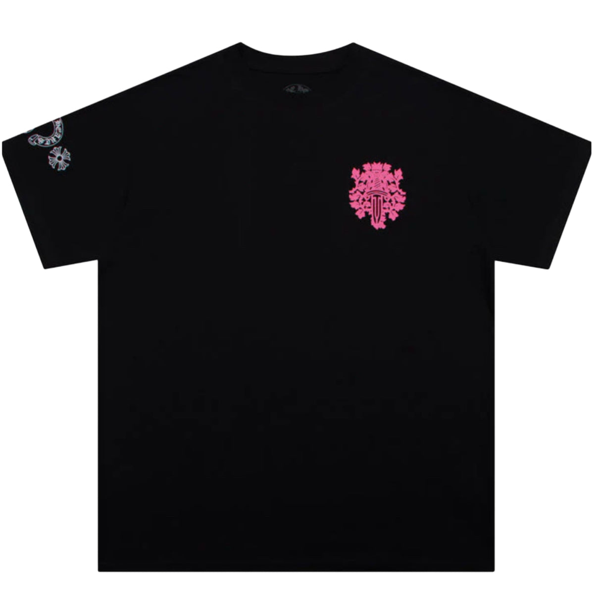 Chrome Hearts Pink Cross Dagger Graphic Tee (Black)