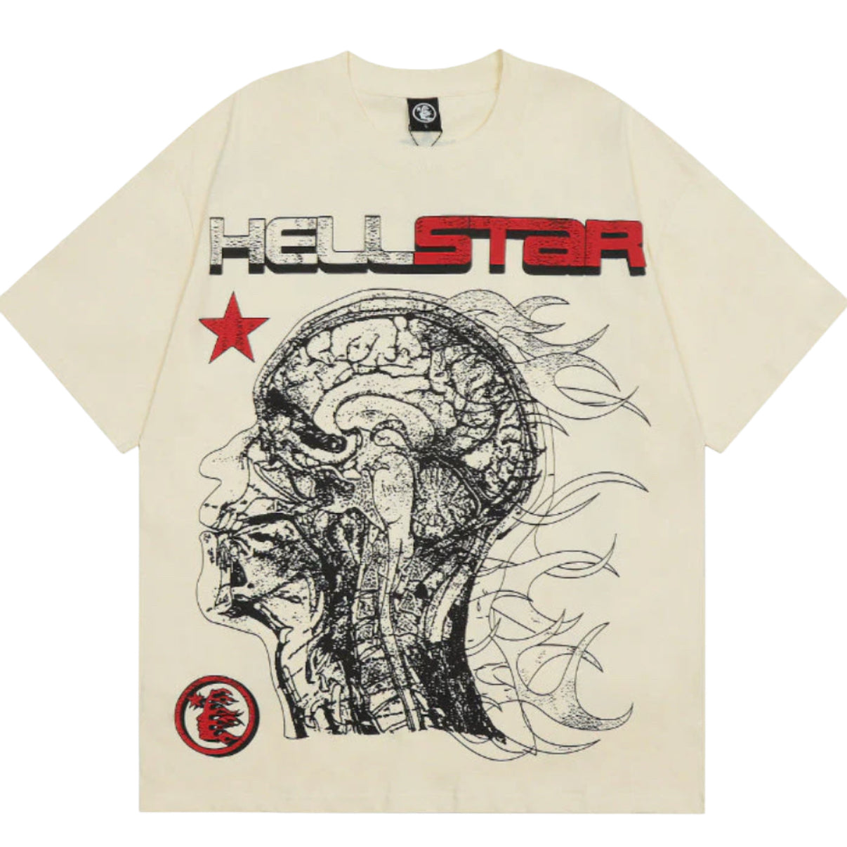 Hellstar “Brain Anatomy” Graphic Tee (Cream)