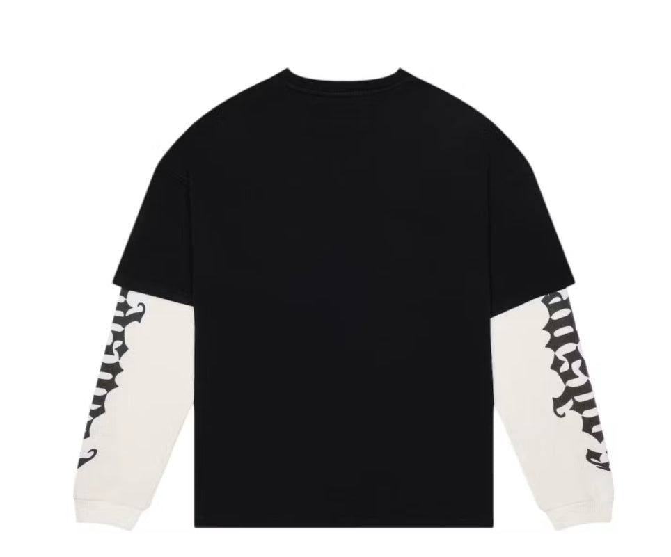 Godspeed “Floral Skull” Layered Long Sleeve Tee (Black/Cream)