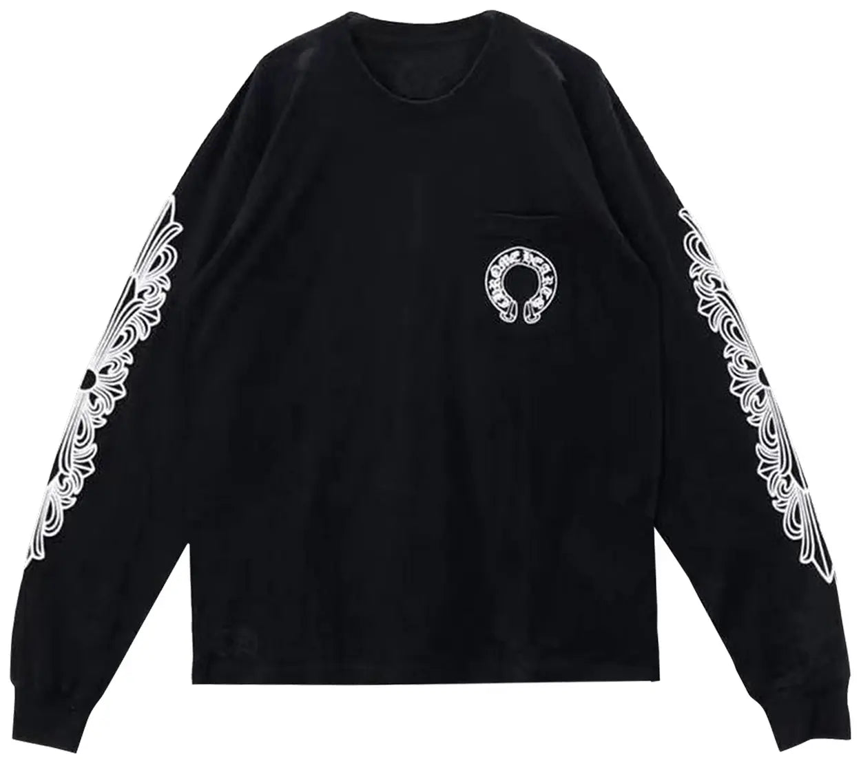 Chrome Hearts Horseshoe Long-Sleeve T-Shirt 'Black/White'