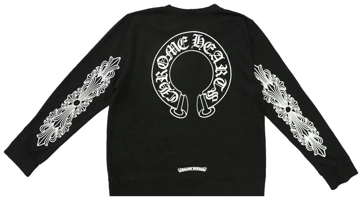 Chrome Hearts Horseshoe Long-Sleeve T-Shirt 'Black/White'