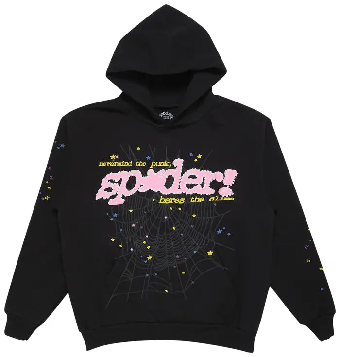 Sp5der P*nk V2 Hoodie 'Black'