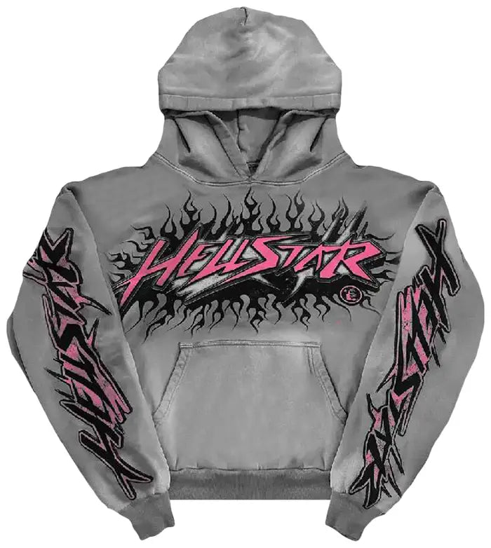 Hellstar Future Flame Hoodie 'Grey'
