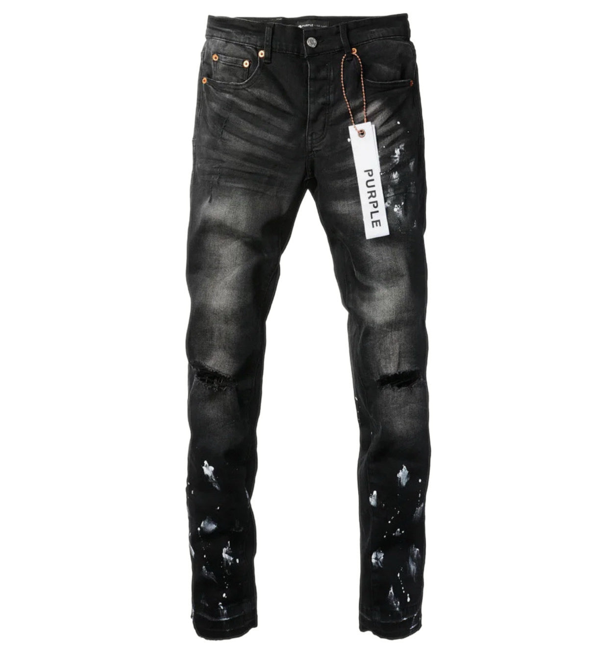 Purple Brand P001 Paint Splatter Jeans 'Black'