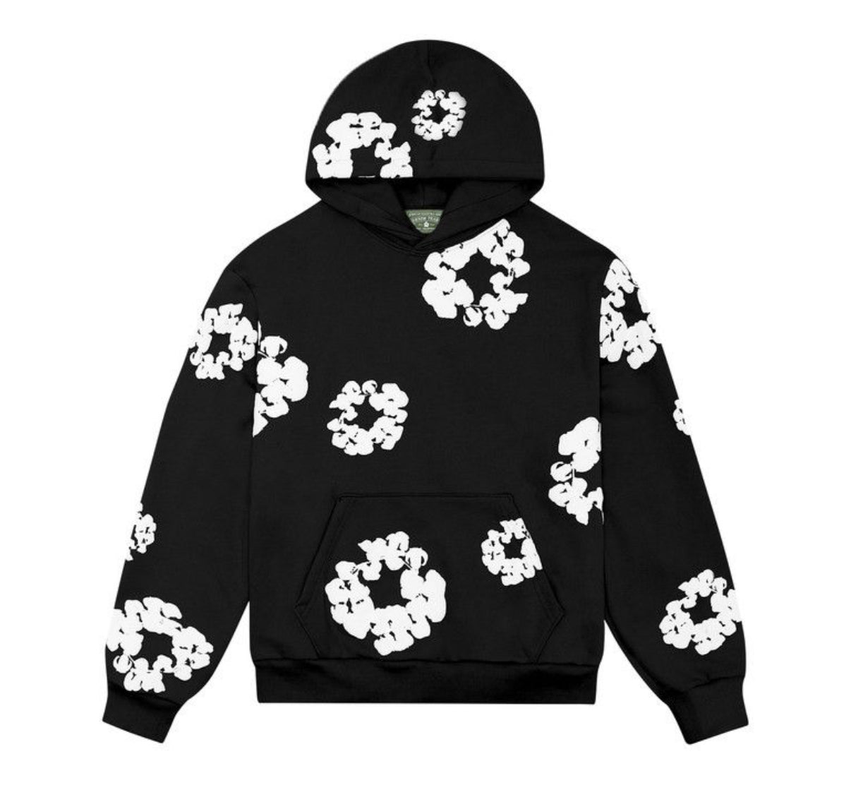 Denim Tears “Cotton Wreath Hoodie” – Black/White