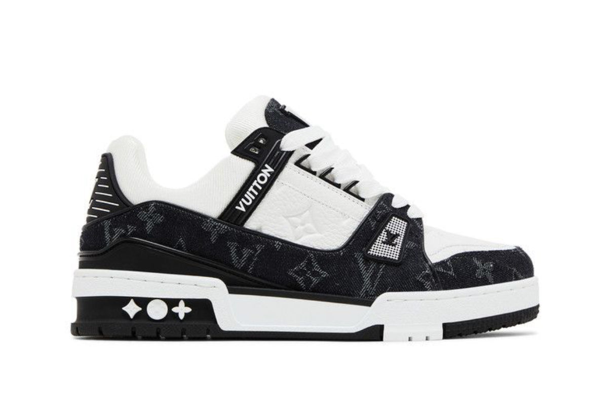 Louis Vuitton LV Trainer Sneaker Low “Black Monogram Denim / White Leather”