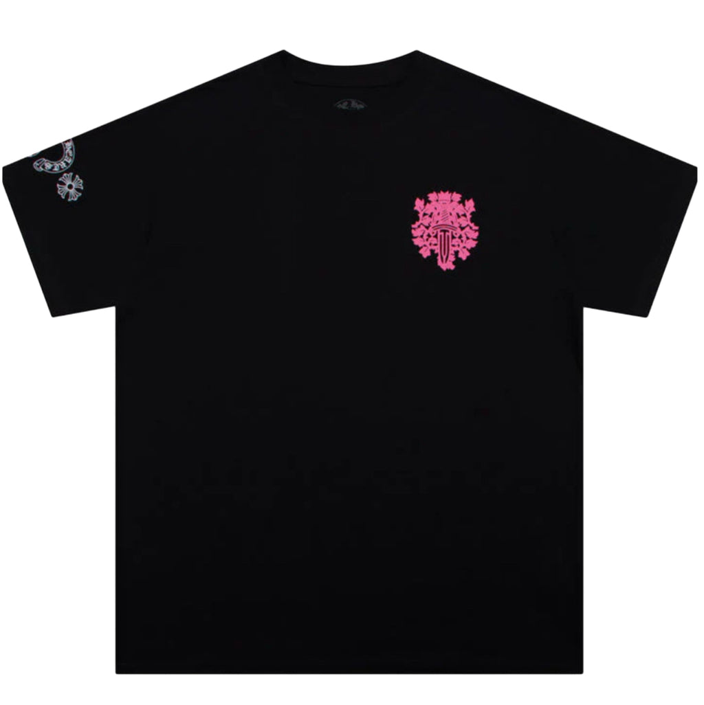 Chrome Hearts Pink Cross Dagger Graphic Tee (Black)