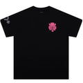 Chrome Hearts Pink Cross Dagger Graphic Tee (Black)