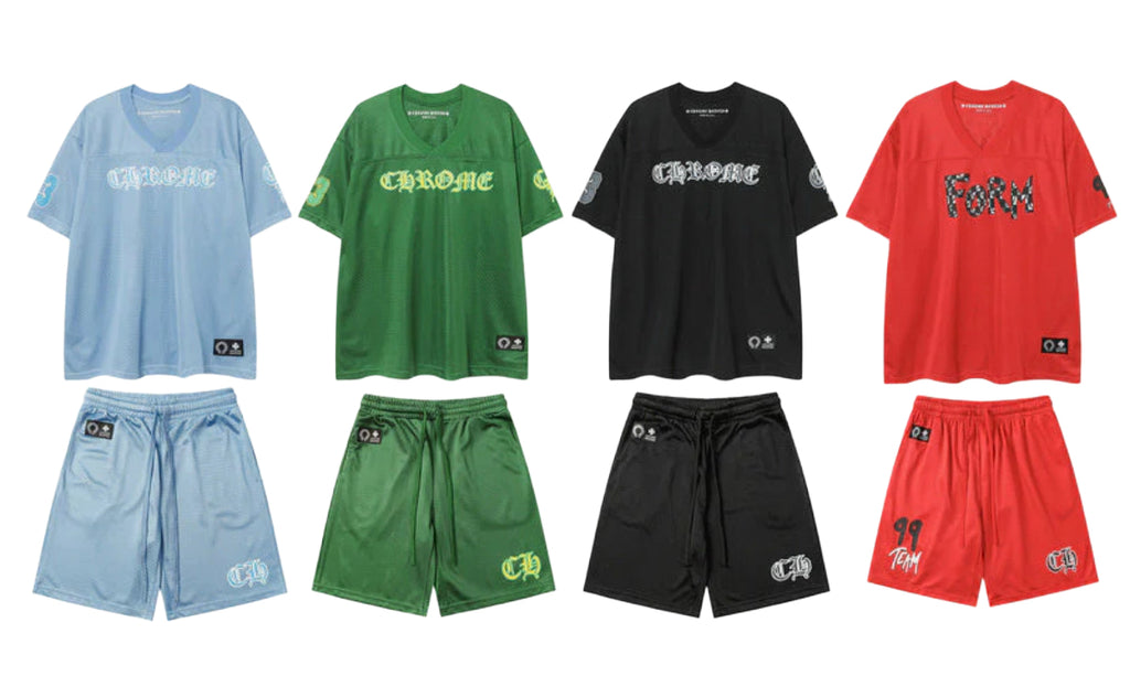 Chrome Hearts Mesh Jersey Shorts Set (blue/green/black/red)