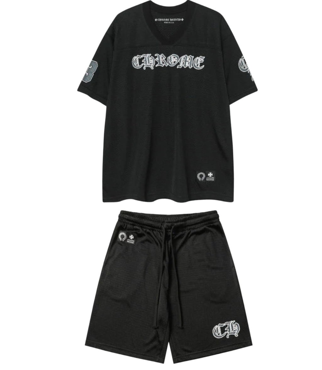 Chrome Hearts Mesh Jersey Shorts Set (blue/green/black/red)