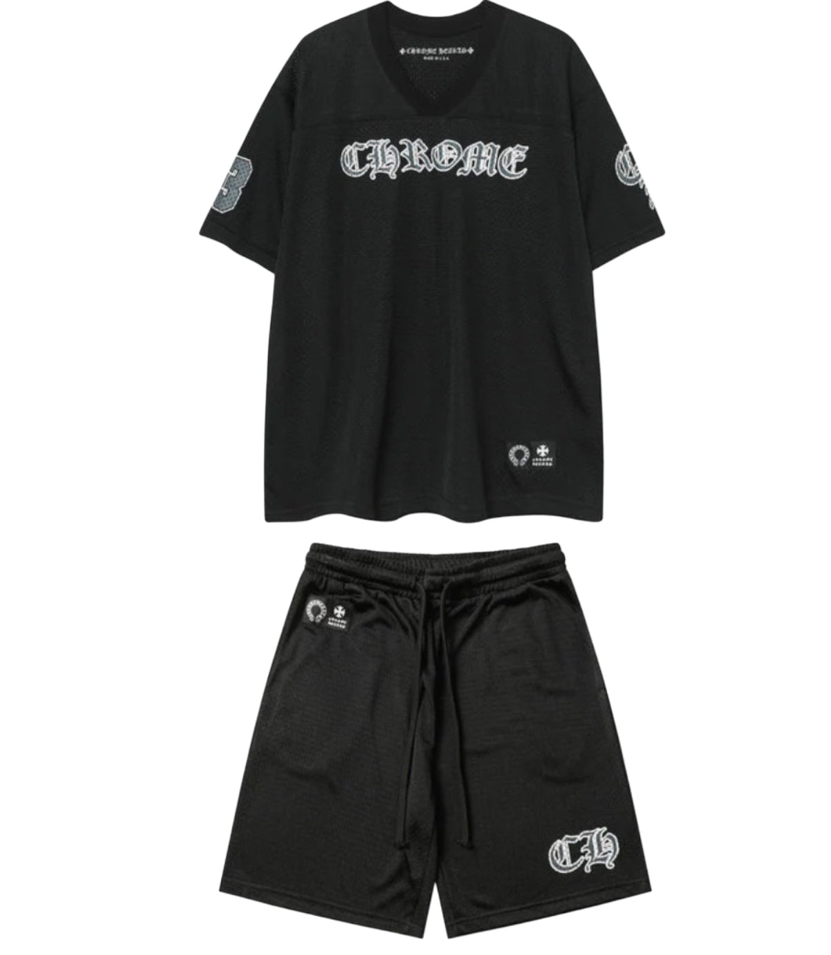 Chrome Hearts Mesh Jersey Shorts Set (blue/green/black/red)