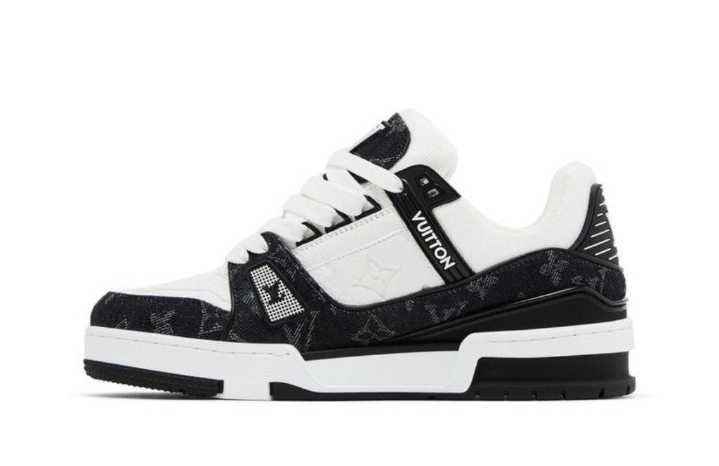 Louis Vuitton LV Trainer Sneaker Low “Black Monogram Denim / White Leather”