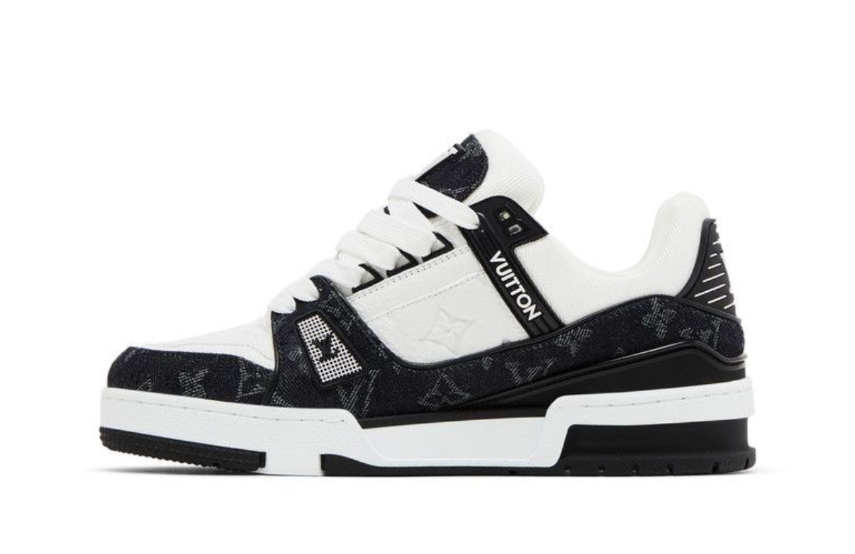 Louis Vuitton LV Trainer Sneaker Low “Black Monogram Denim / White Leather”