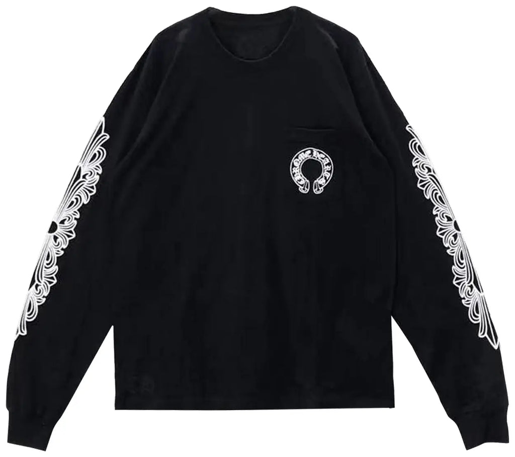 Chrome Hearts Horseshoe Long-Sleeve T-Shirt 'Black/White'