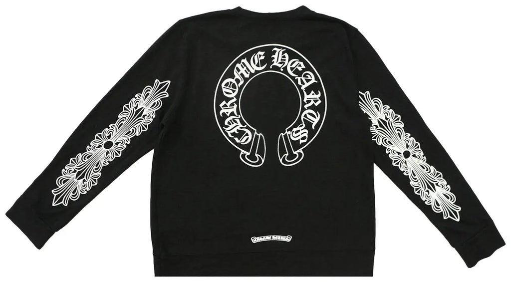 Chrome Hearts Horseshoe Long-Sleeve T-Shirt 'Black/White'