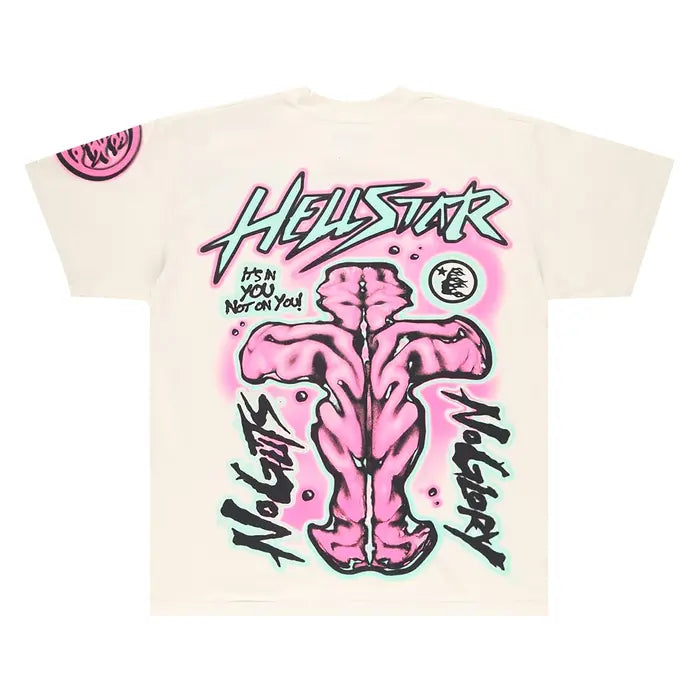 Hellstar No Guts No Glory T-Shirt 'White/Pink'