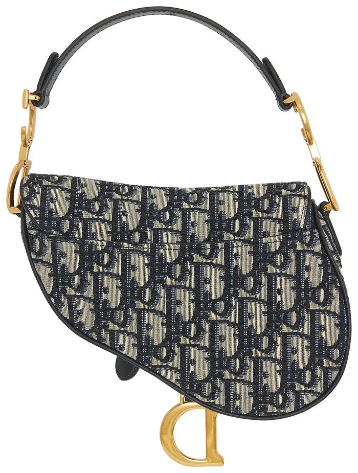 Dior Mini Saddle Bag 'Blue Dior Oblique Jacquard