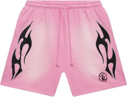 Hellstar Flame Shorts 'Pink'