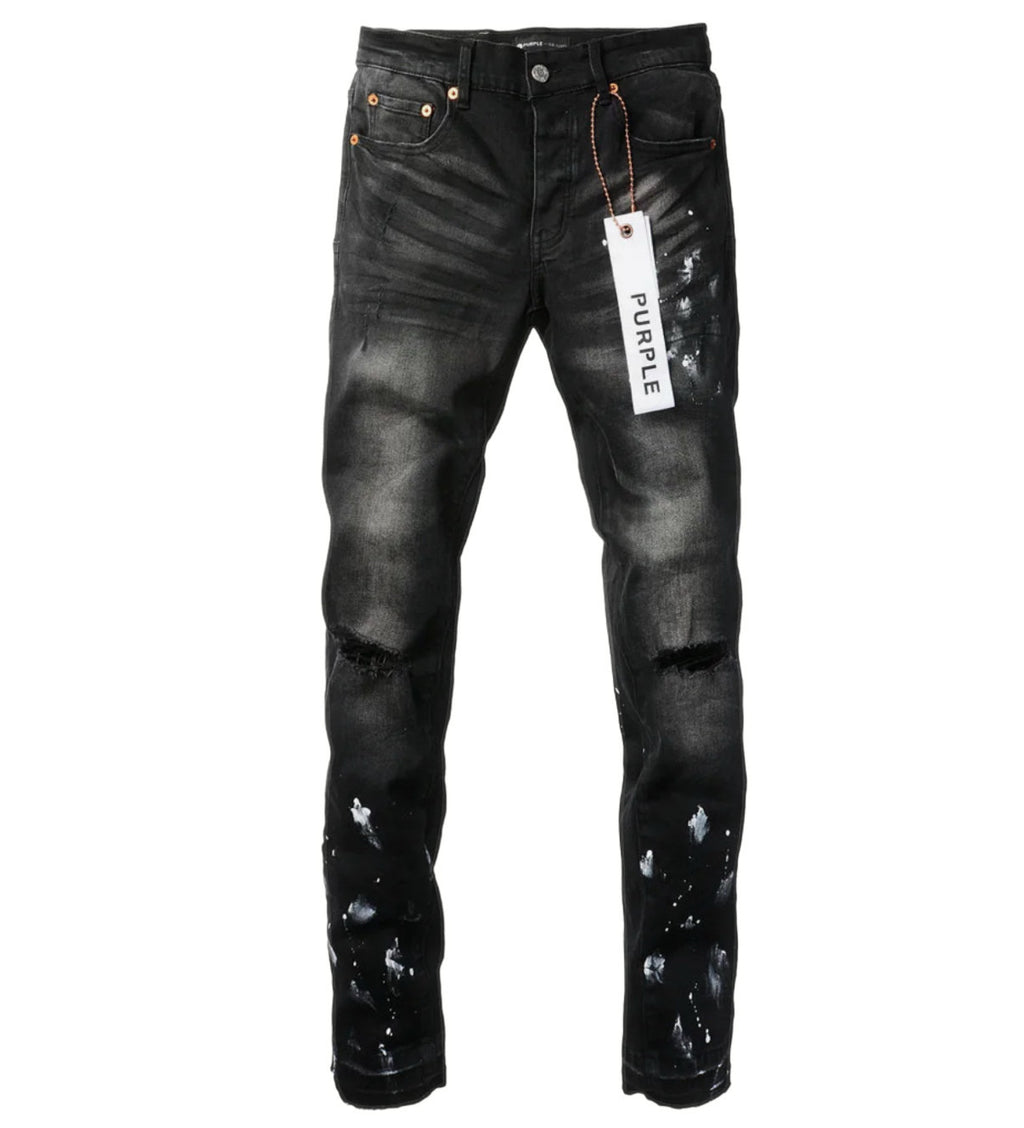Purple Brand P001 Paint Splatter Jeans 'Black'