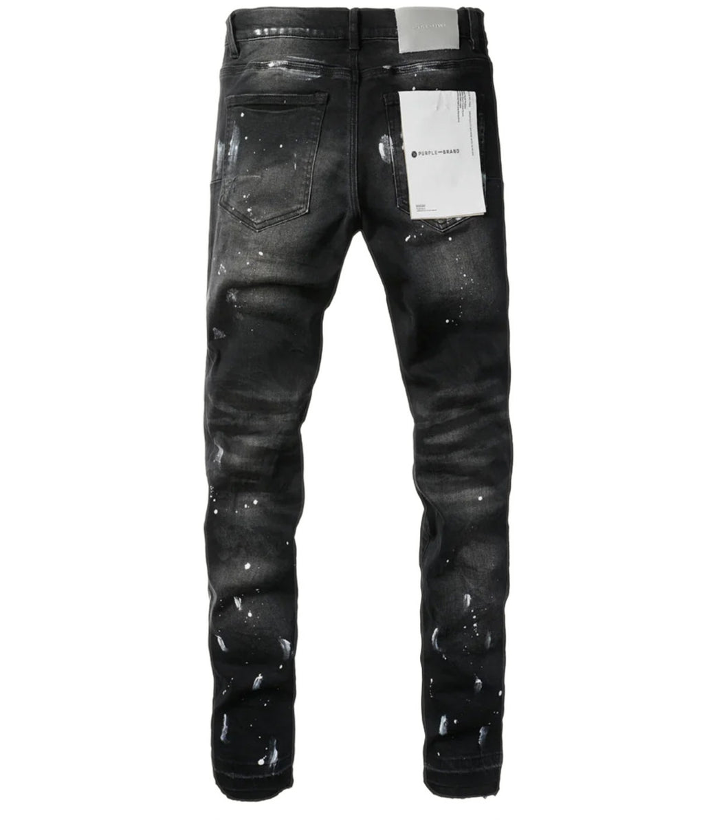 Purple Brand P001 Paint Splatter Jeans 'Black'