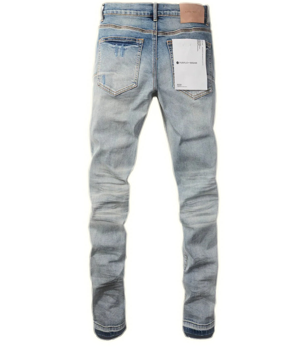 Purple Brand P001 Light Wash Destroyed Jeans