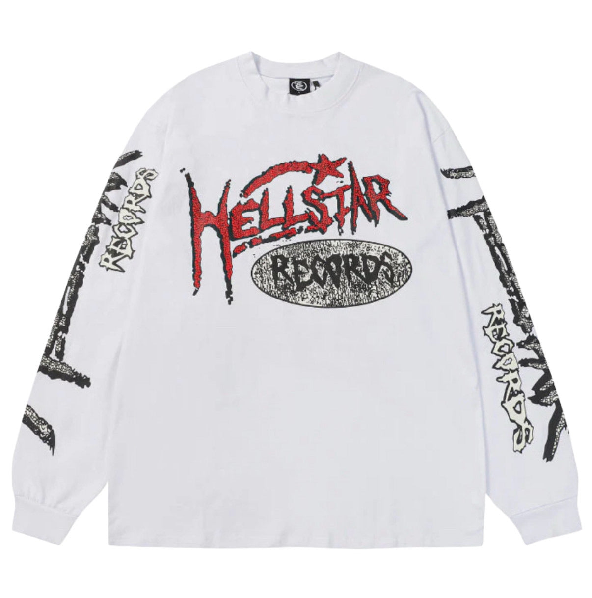 Hellstar Records Long Sleeve Tee (White/Red/Black)