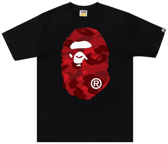BAPE ABC Camo Ape Head Tee 'Red'