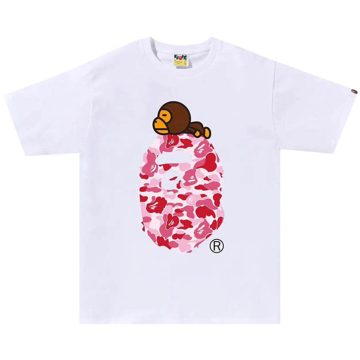 BAPE Baby Milo Ape Head Tee 'Pink Camo'