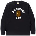 BAPE College Long Sleeve Tee 'Black'