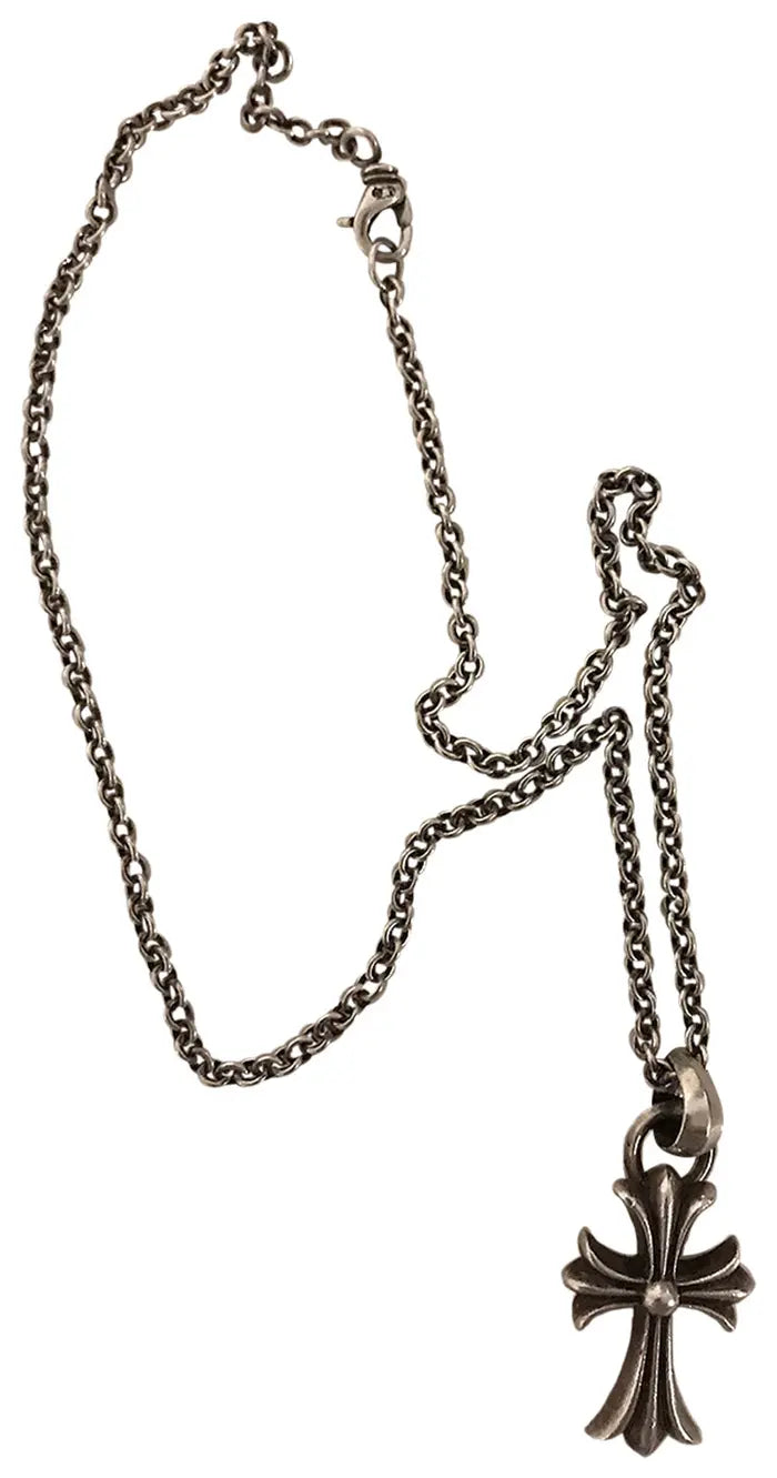 Chrome Hearts Cross With Vail Pendant Necklace 'Silver'