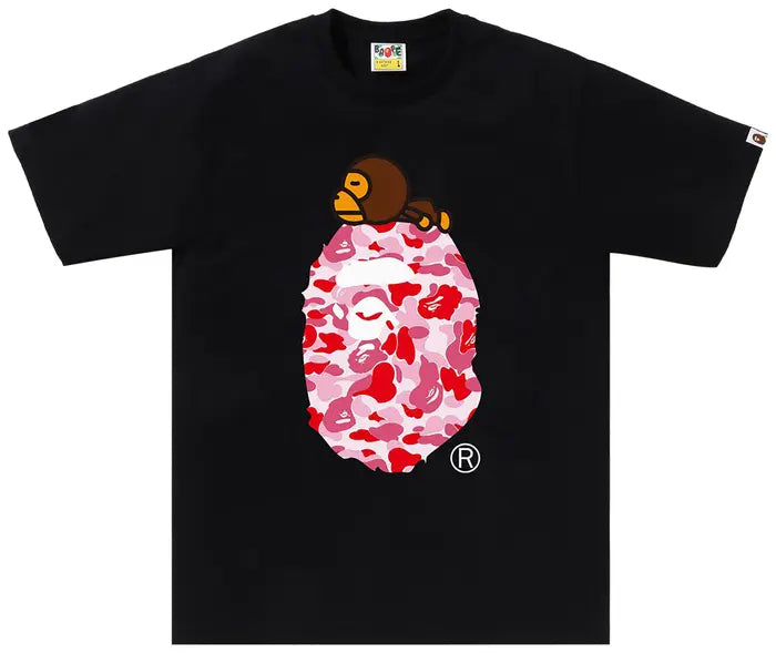 BAPE Baby Milo Ape Head Tee 'Black Pink Camo'